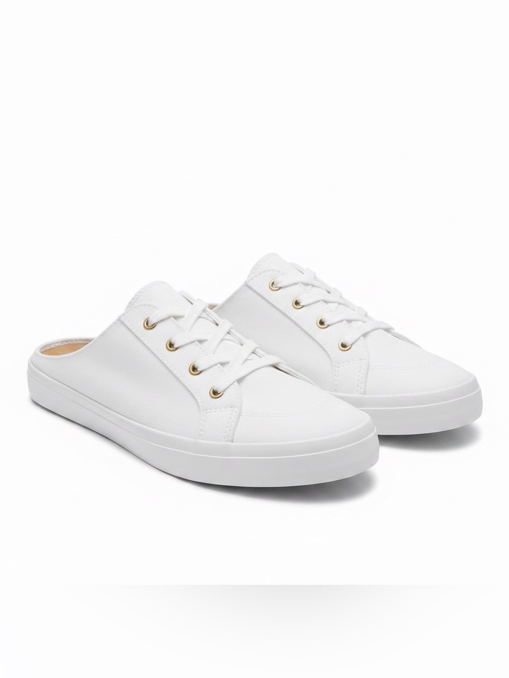 St. John’s Bay White Canvas Mule Sneakers Women’s Size 9 NWT